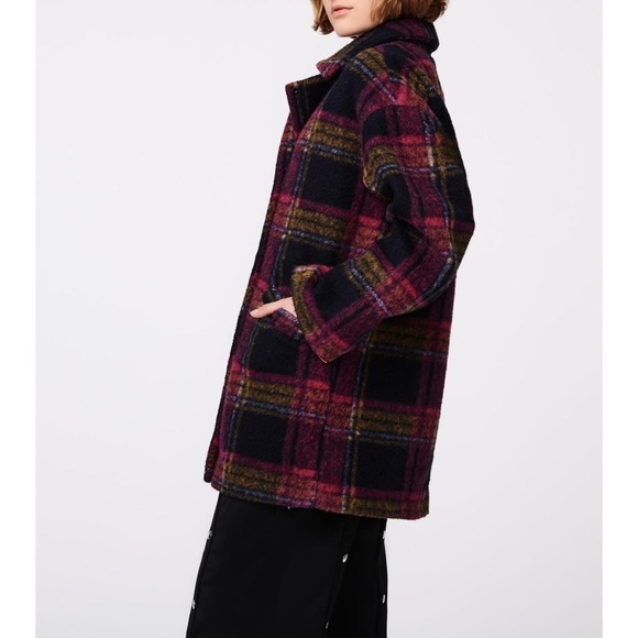 BERNIE MULTICOLORED PLAID WOOL BLEND SHACKET JACKET - Picture 3 of 12